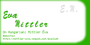 eva mittler business card